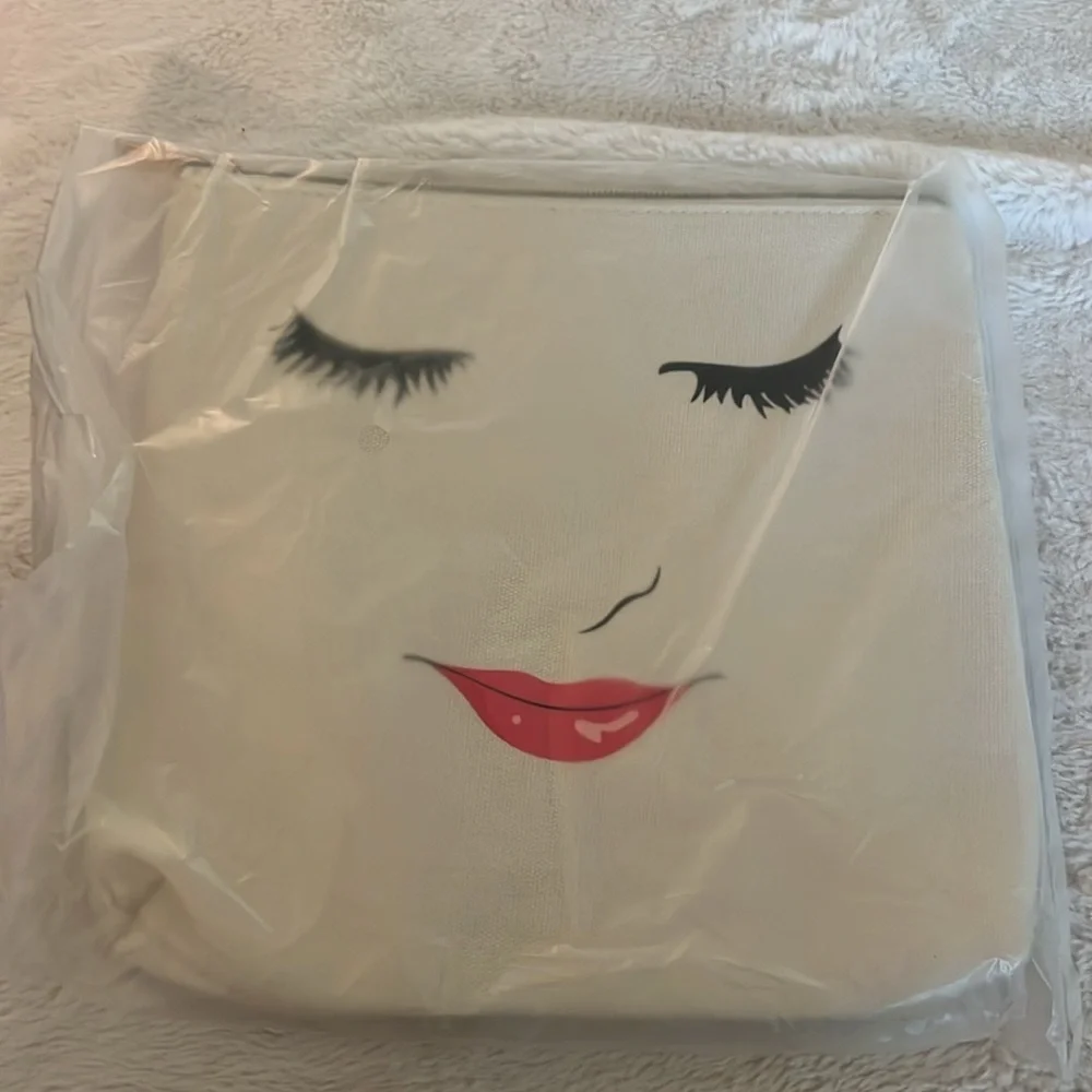 Beauty is being the best possible version of yourself makeup bag New 9”x 9”
